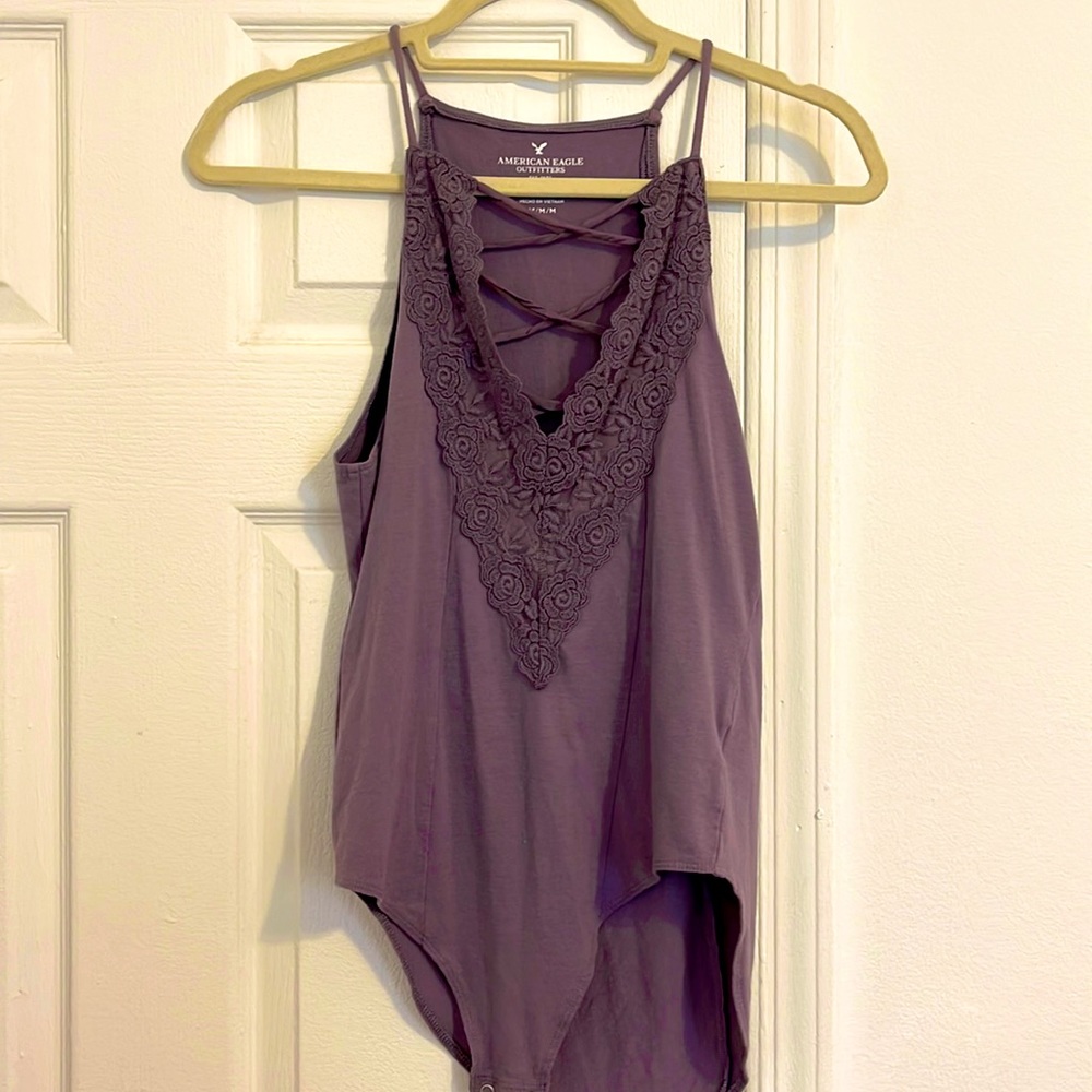 Lace trim bodysuit